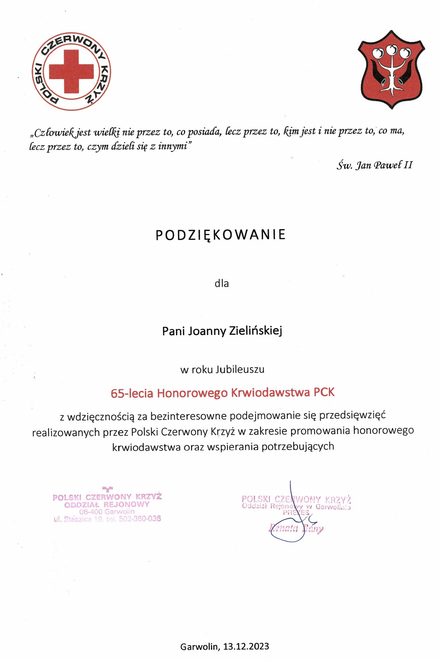 PODZIEKOWANIE 1