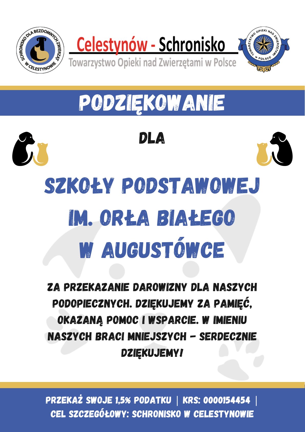 PODZIĘKOWANIE szkoła